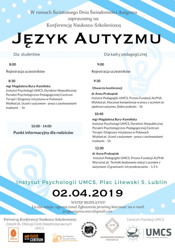 Konferencja Język Autyzmu na UMCS