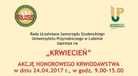 UP w Lublinie organizuje akcję honorowego krwiodawstwa