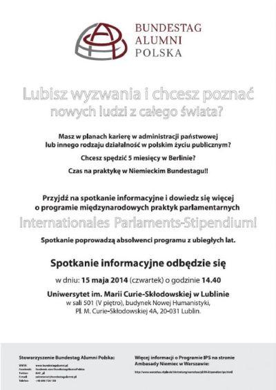 UMCS Spotkanie Informacyjne - Plakat